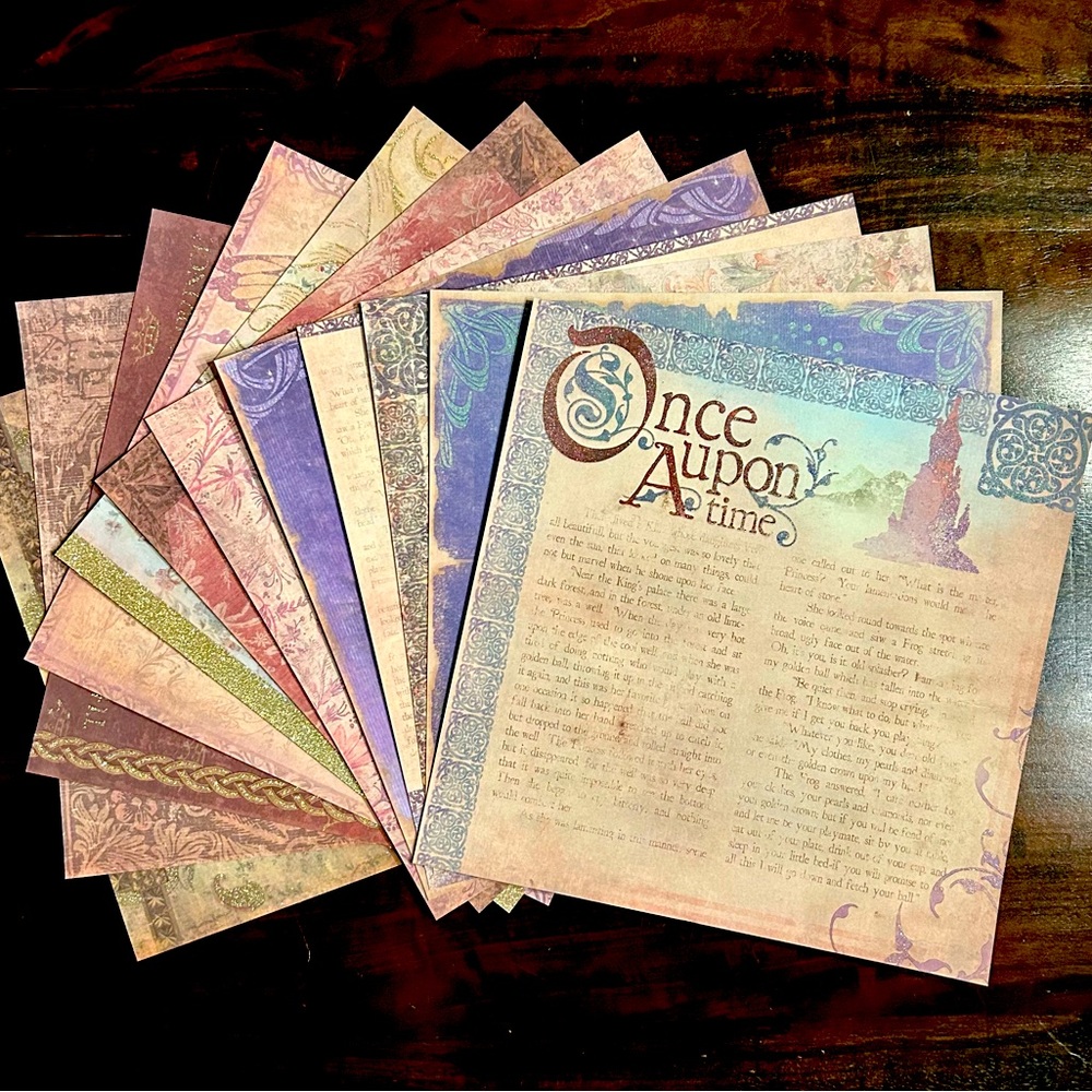 Scrapbook Paper with Fairy Tale Design! 12x12 Premium Card Stock!
